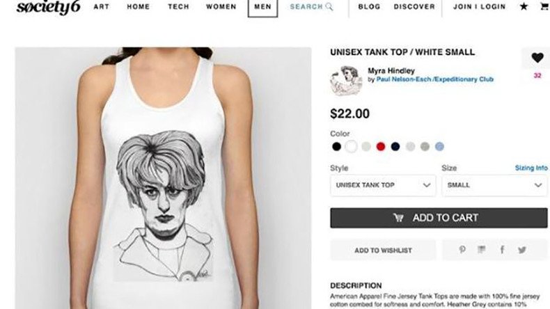 Killer merchandise: Outrage as Myra Hindley t-shirts and iPhone cases sold on US website