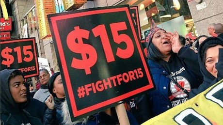 Thousands take to streets, McDonald's across US to fight for $15 minimum wage