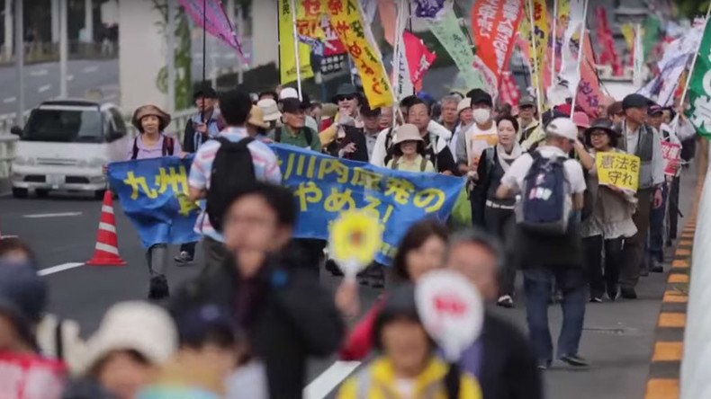 Mass protests in Japan as battle over changes to pacifist constitution looms