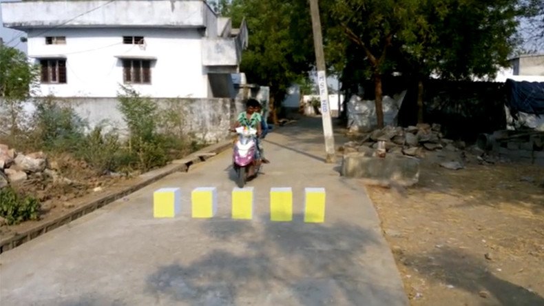 ‘3D’ zebra crossings are tricking Indian drivers to stop them speeding – and the idea is catching on