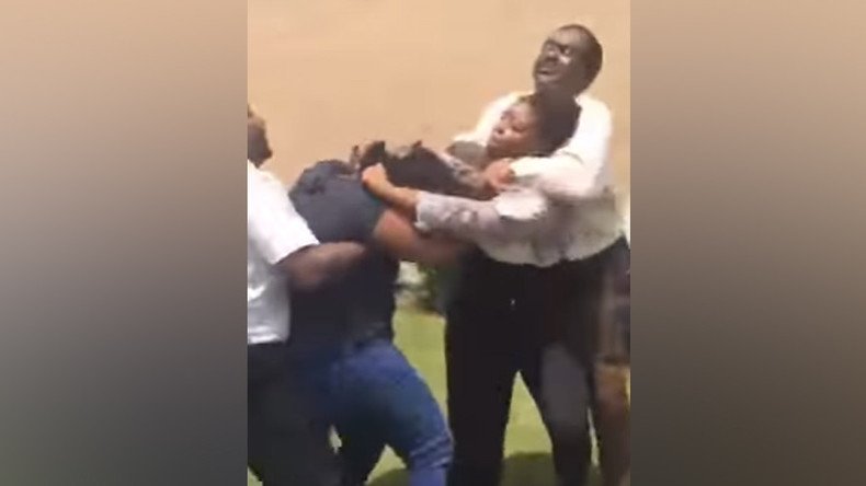 ‘She out!’: High school staffer puts 15yo girl in chokehold, faces probe (VIDEO)