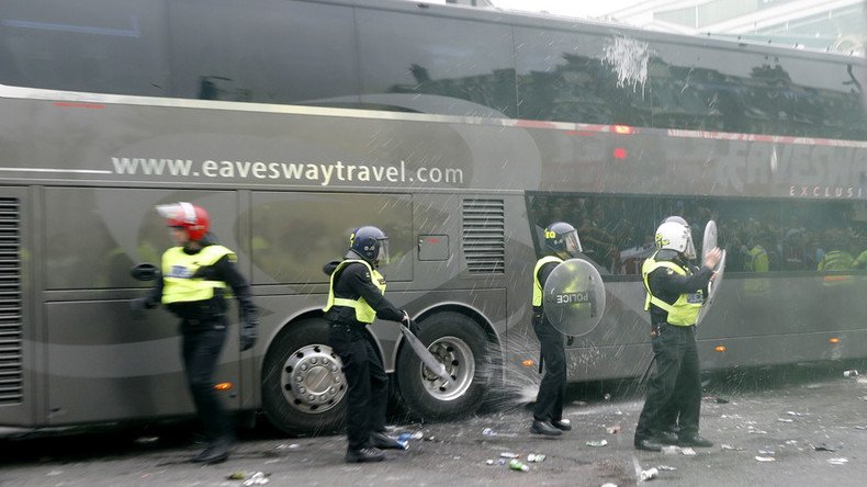 ‘Absolute mayhem’: Man Utd team bus ‘smashed up’ ahead of West Ham clash (PHOTOS, VIDEOS)