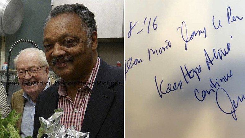 Guess who’s coming to dinner: Jesse Jackson ‘disgusted’ after Jean-Marie Le Pen photobombs him