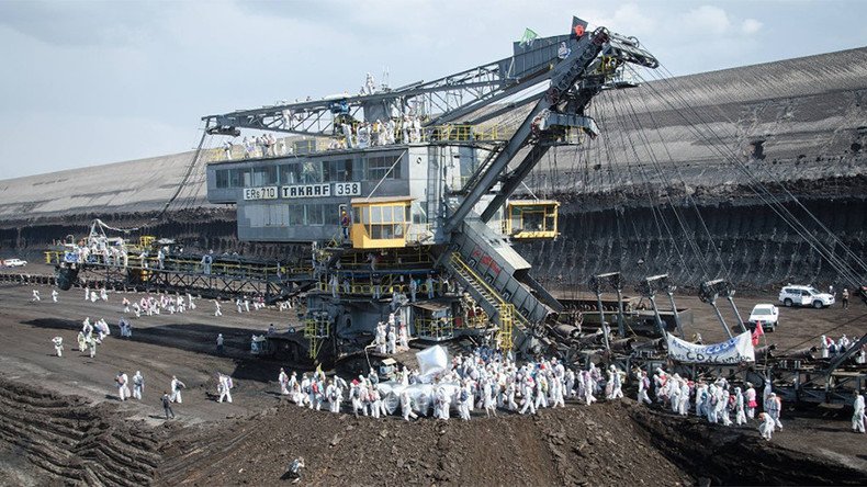 ‘Climate crime scene’: Eco-activists block coal mine, power plant in Germany (PHOTOS, VIDEO)