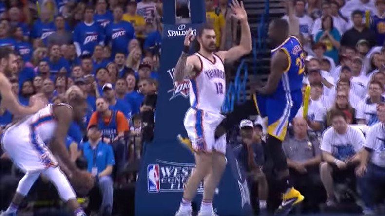 Ouch! Oklahoma Thunder’s Steven Adams hit in the groin… again (VIDEO) 