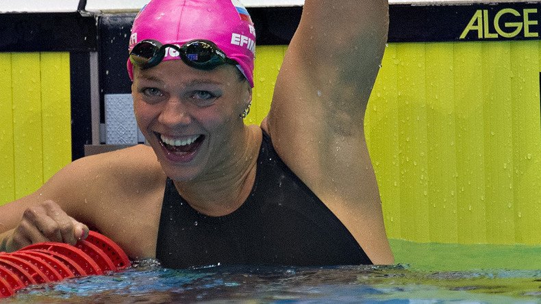Back in the swim: FINA lifts Efimova's meldonium suspension