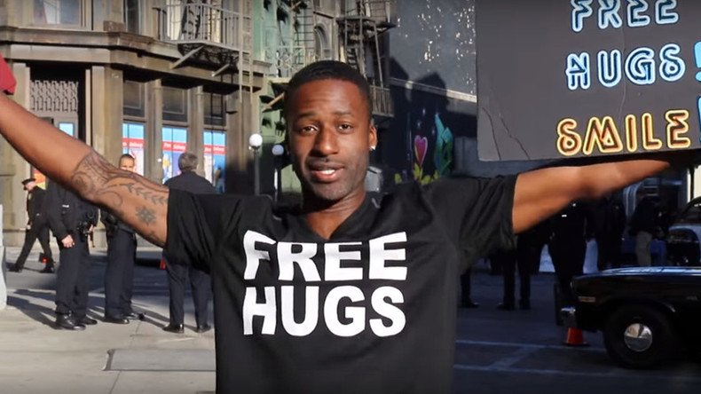Man offers ‘free hugs’ at Trump rally, it goes as well as expected (VIDEO)