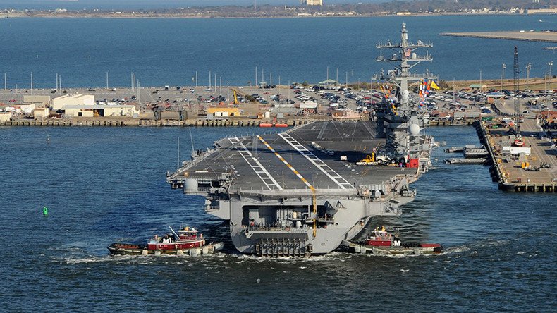 ‘Stepping up the fight’: US Navy aircraft carrier heads to Middle East to battle ISIS 