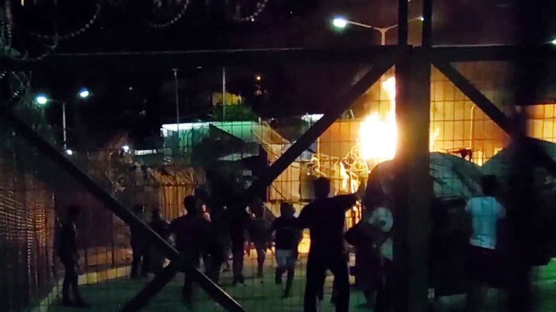 Inter-ethnic brawl between 150 refugees at Samos camp in Greece leads to blaze and arrests