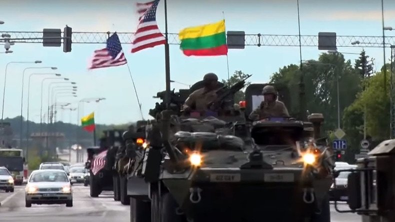 US forces rumble across Lithuania to large-scale Baltic NATO drills (VIDEO)