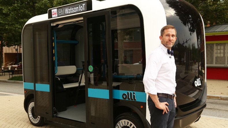 Self-driving 3D printed bus named ‘Olli’ can be hailed via app & learn skills (VIDEO)