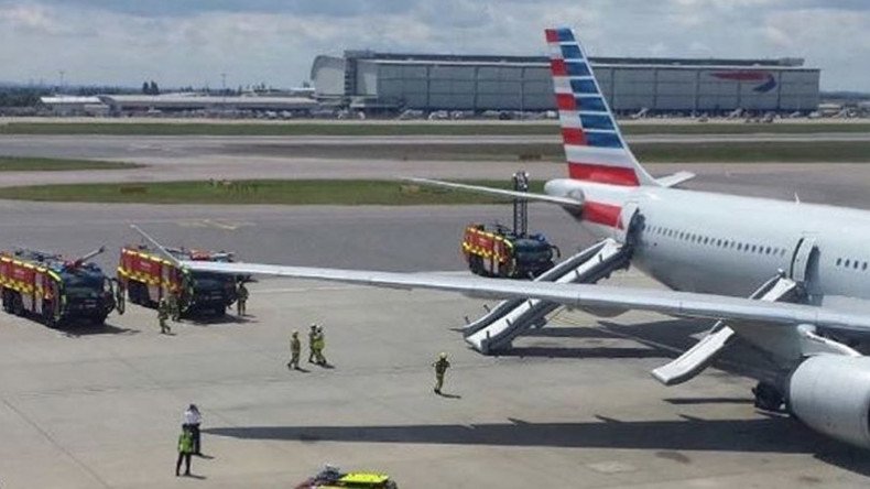 American Airlines flight evacuated at London Heathrow Airport (VIDEO, PHOTOS)