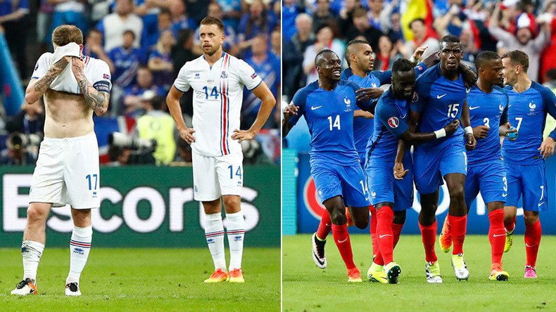 Iceland Hearts Broken As France Wins 5 2 To Reach Euro 16 Semi Final Rt Sport News