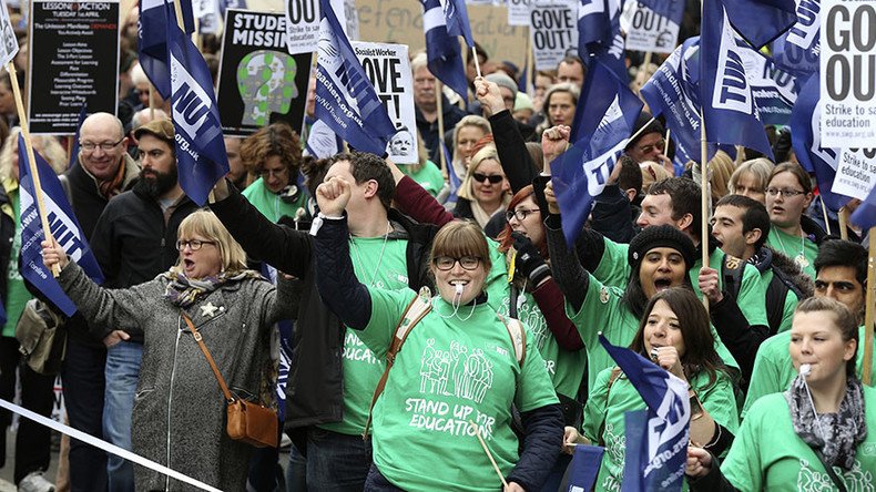 School’s out! English teachers strike against Tory education cuts