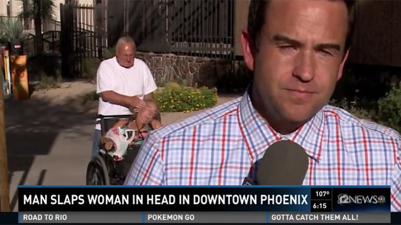 Man caught slapping wheelchair-bound woman on live TV arrested