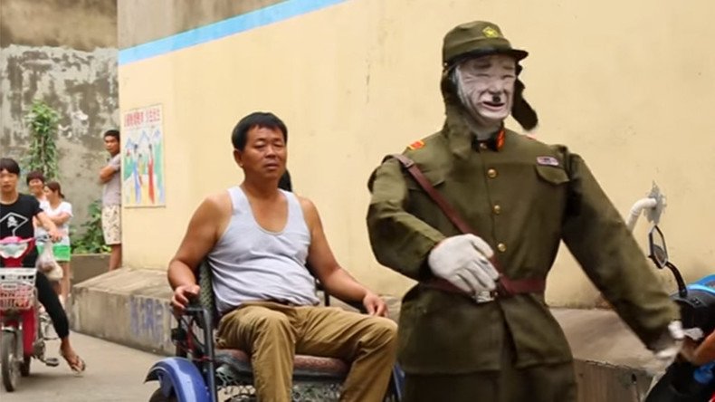 Retired Chinese soldier creates ‘Japanese Devil Rickshaw’ robot in bizarre WWII tribute (VIDEO)