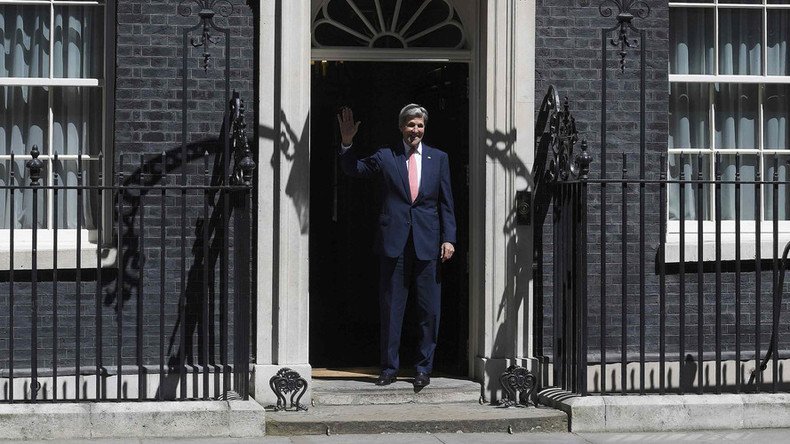 Downing Street curse: John Kerry the latest to be doorstepped by No.10 (VIDEO)
