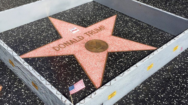 Trump’s Wall of Fame: The Donald’s Hollywood star fenced in (VIDEO)