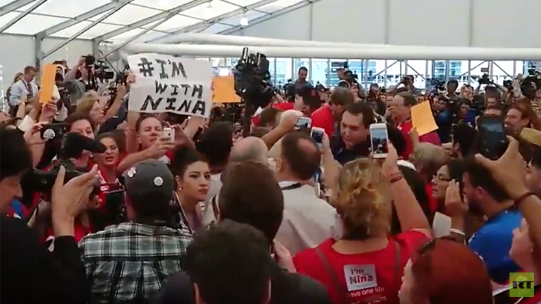 #IamwithNina Sanders supporters, including Susan Sarandon, Danny Glover protest suppression at DNC