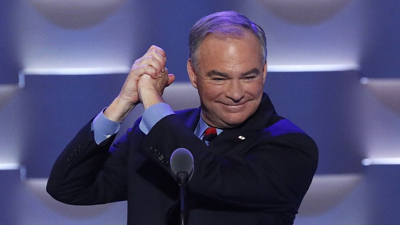 VP nominee Tim Kaine tests out comedic talent in anti-Trump DNC speech