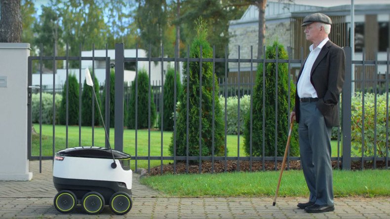 Self-driving delivery robot makes first visit to United States