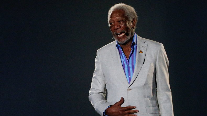 Divine voice behind Clinton: Morgan Freeman steals spotlight at DNC