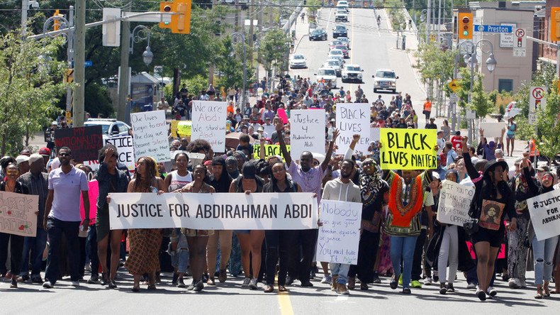 ‘They murdered him’: Hundreds of Canadians protest police killing of mentally ill black man (PHOTOS)
