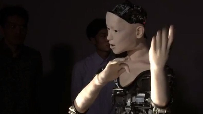 New level of eerie: Unique Japanese robot's facial expressions mimic humans (VIDEO)