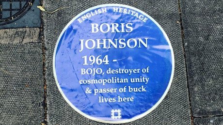 ‘Passer of buck’: Plaques posted outside Boris Johnson’s house mock him as ‘destroyer’ of London