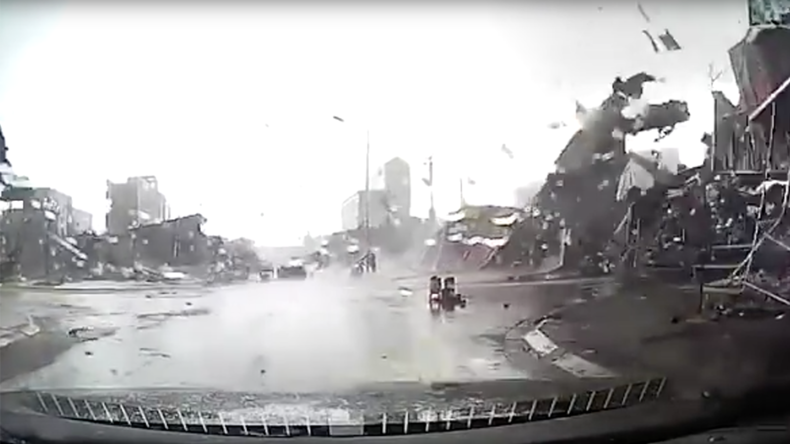 Vietnam town ripped to shreds by tornado in epic dashcam footage (VIDEO)