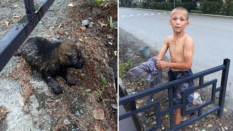 12-yo boy saves stray puppies from death in drain, praised as only ‘real man’ in town