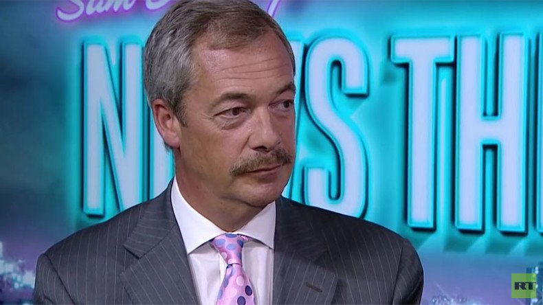 Nigel Farage debuts new mustache on RT, internet loses it