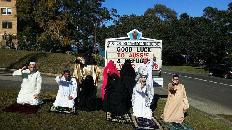 Far-right group dressed as Muslims interrupts church mass in Australia