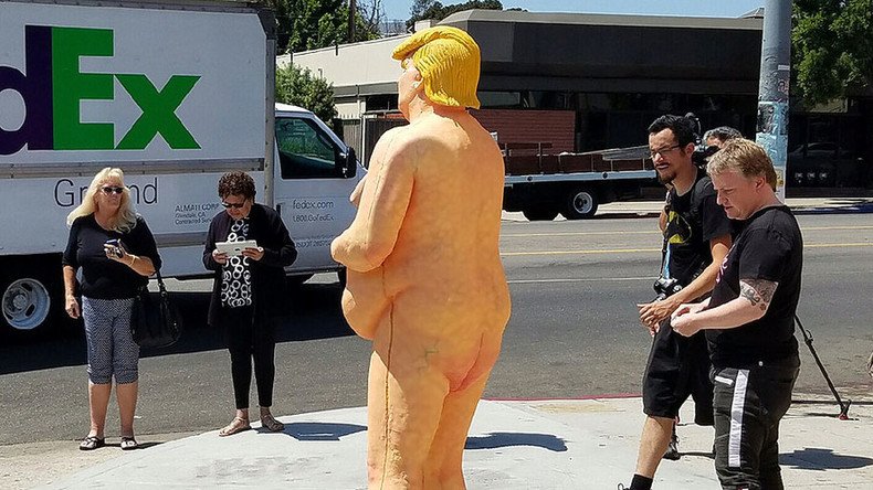 Can’t unsee: Nude statues of Trump pop up in 5 US cities (NSFW IMAGES, VIDEOS)