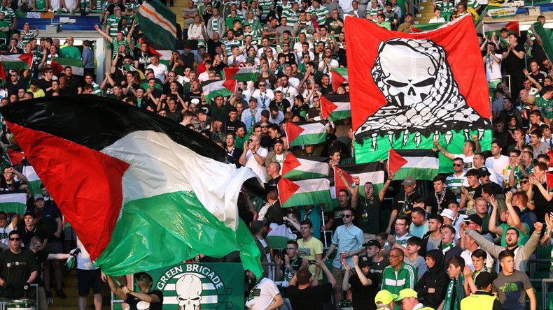 Celtic fans #MatchtheFineforPalestine, raise £110k following flag protest