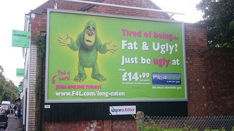 ‘Fat & ugly’ gym poster promotes bullying, say critics