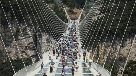 Do look down: China unveils world’s longest & highest glass bridge (VIDEO)
