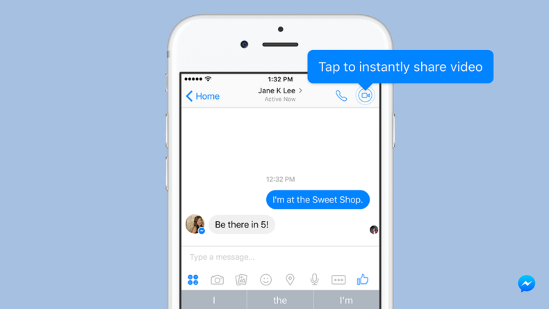 Press and stream: Facebook brightens up messenger chats with ‘instant video’ 