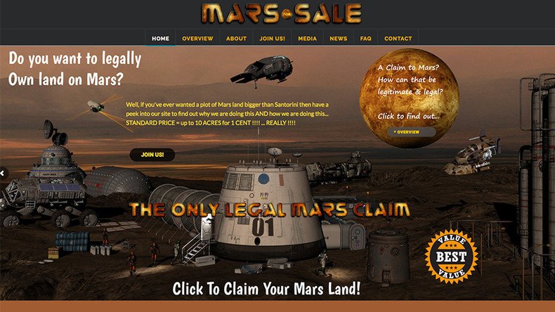 Want to buy land on Mars? British doctor sells Red Planet one acre at a time