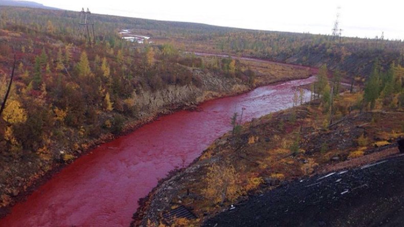 Plagues of Siberia: Russian Arctic river mysteriously turns blood-red 
