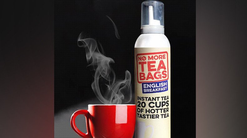 Aerosol 'tea in a can' ruins the experience for tea-baggers everywhere