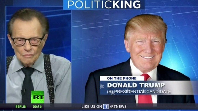 The Russians are coming! Twitter flips over Trump interview with Larry King on RT
