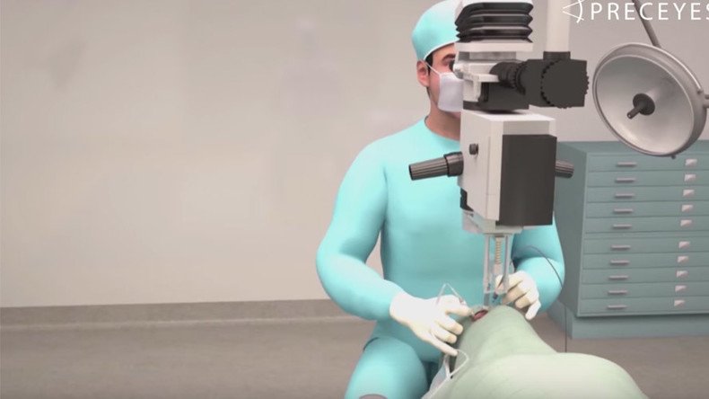 Vision of the future: Robot used inside man’s eye during surgery to restore sight