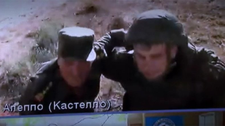 VIDEO: Russian, Syrian officers fall under fire during video link with Moscow