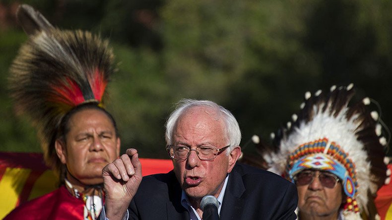 Sanders calls for change in energy system at Dakota pipeline protest in DC (RT EXCLUSIVE)