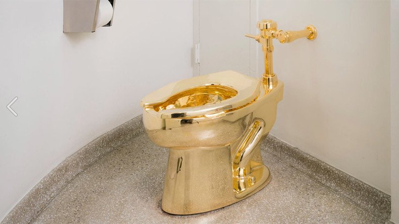 A throne fit for a king: Golden toilet available for use at the Guggenheim