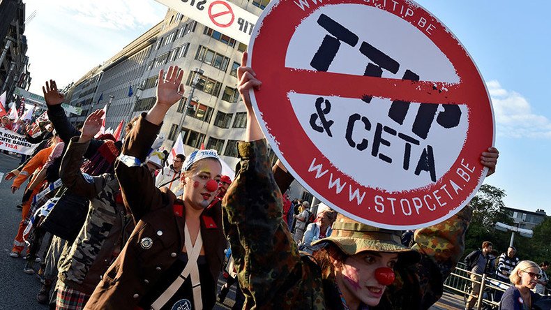 Thousands march against TTIP, CETA trade deals in Brussels (PHOTOS, VIDEOS)