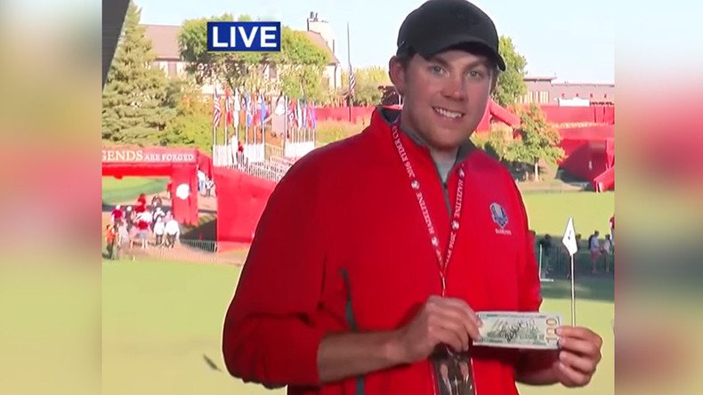 US fan wins bet after heckling top European golfer at the Ryder Cup (VIDEO)