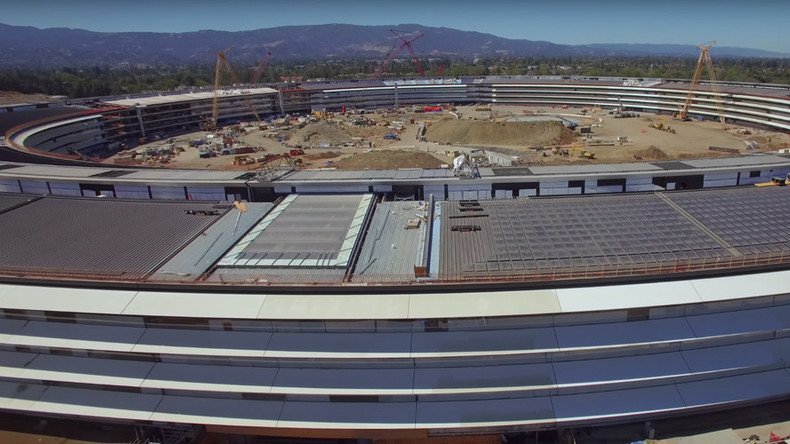 Apple ‘spaceship’ prepares for takeoff: Drone shows progress of billion dollar campus (VIDEO)