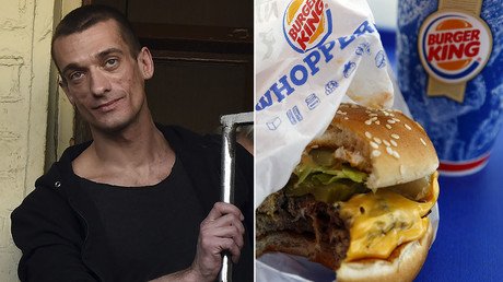 Artist who nailed scrotum to Red Square gets ‘tribute’ menu at Burger King
